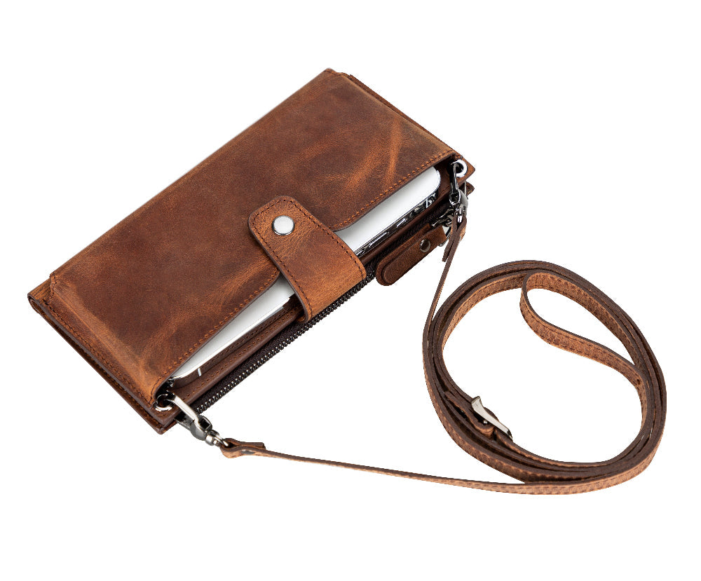 Valora Strap Leather Crossbody Wallet