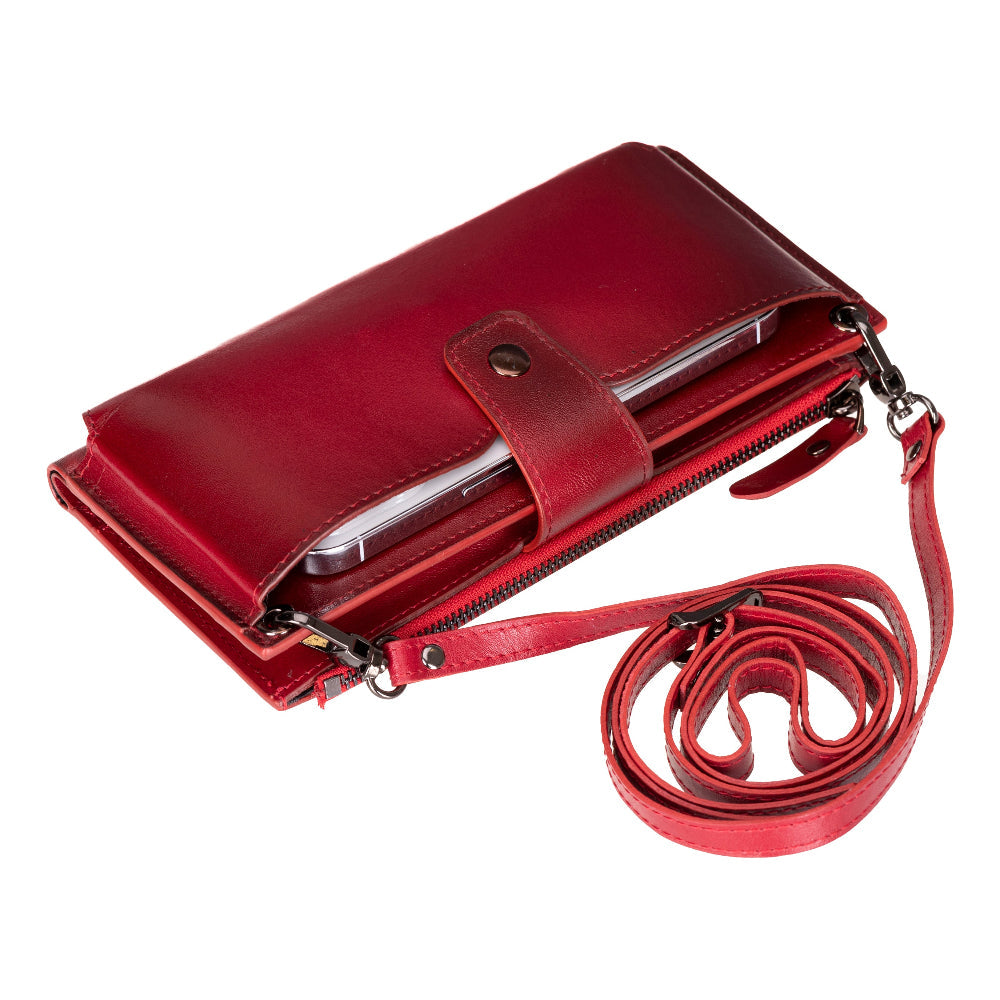 Valora Strap Leather Crossbody Wallet