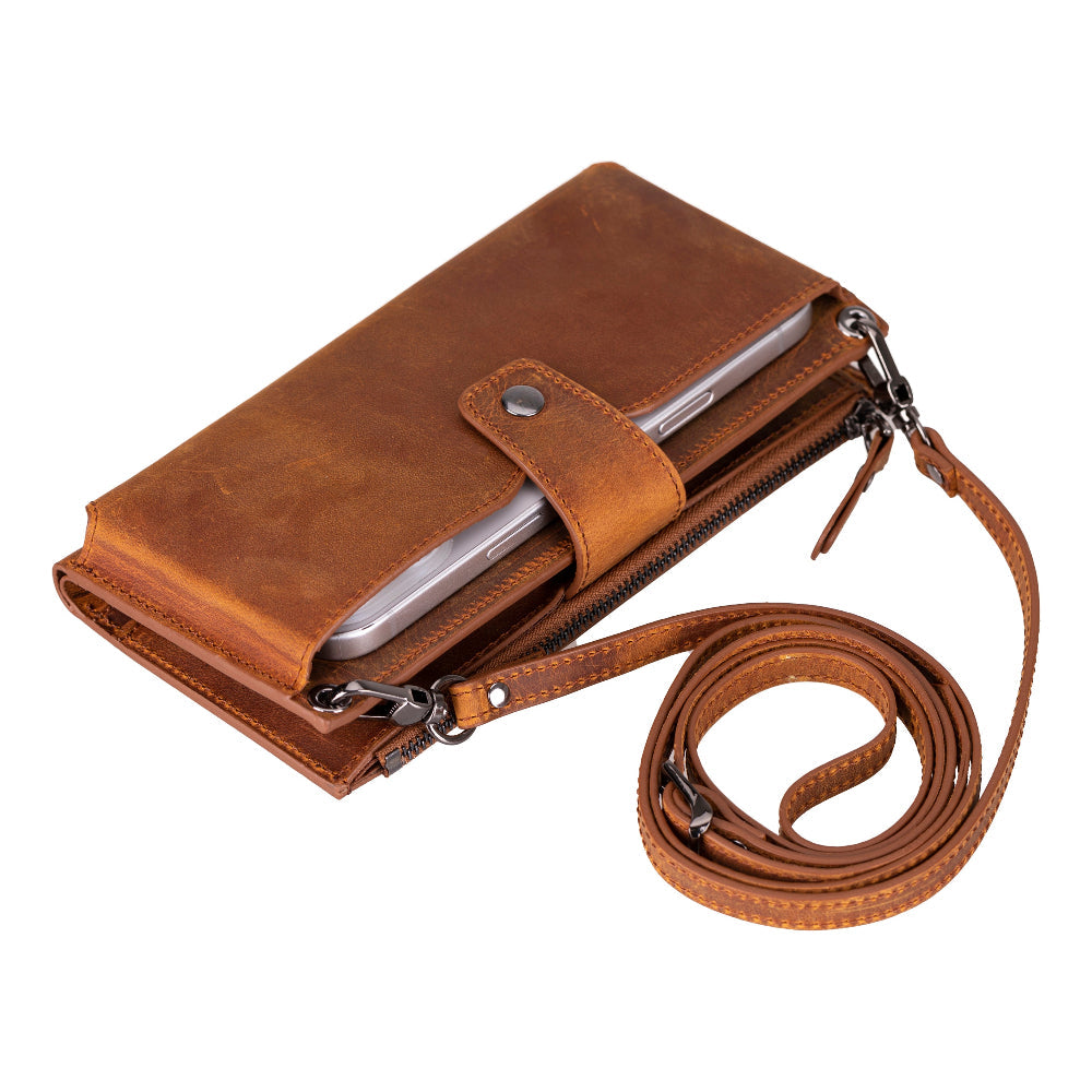Valora Strap Leather Crossbody Wallet