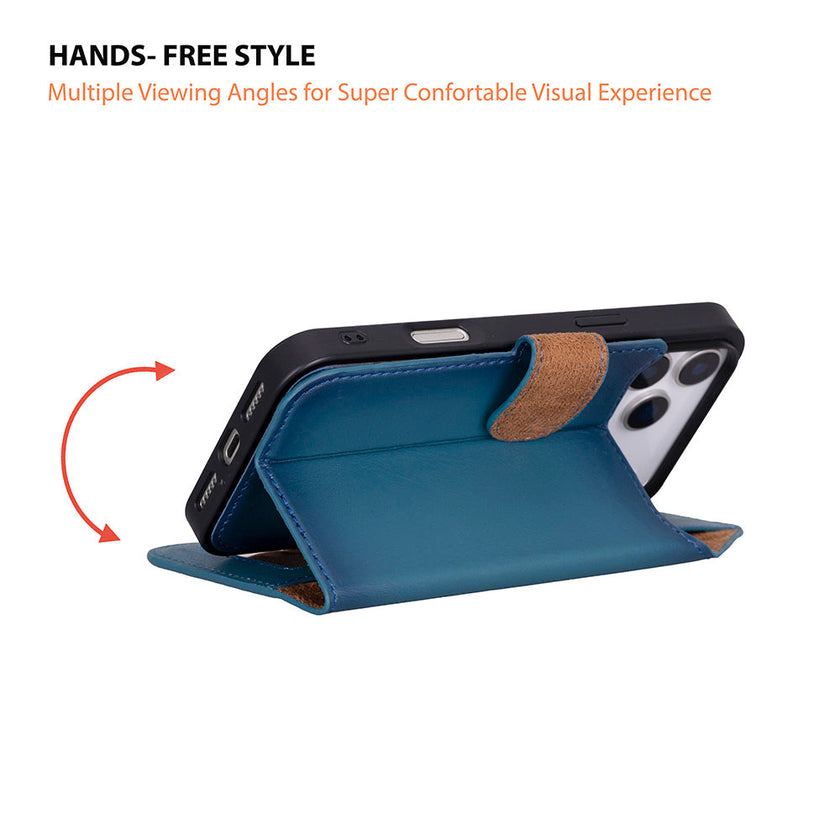 iPhone 17 Pro Leather Detachable Wallet Case