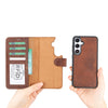 Samsung Galaxy S25 Detachable Leather Wallet Case