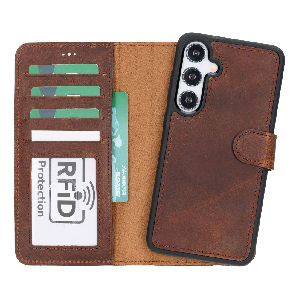Samsung Galaxy S25 Plus Detachable Leather Wallet Case