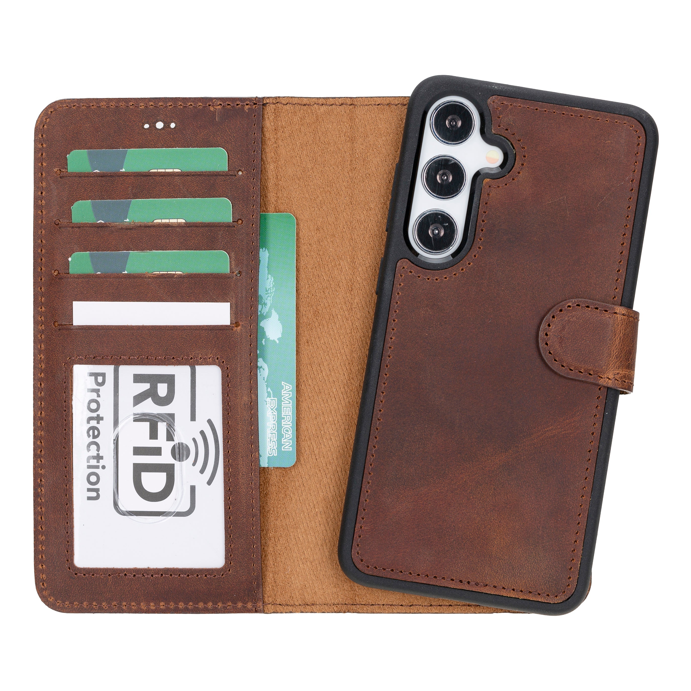Samsung Galaxy S24 Leather Detachable Wallet Case