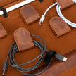 Epsilon Leather Travel Cable Organizer