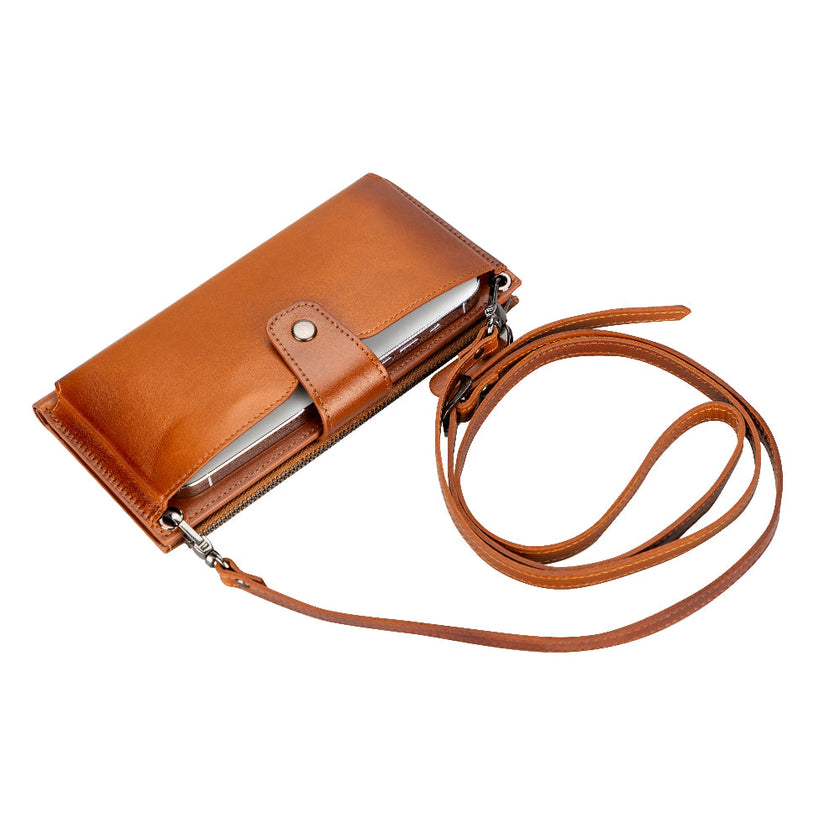 Valora Strap Leather Crossbody Wallet