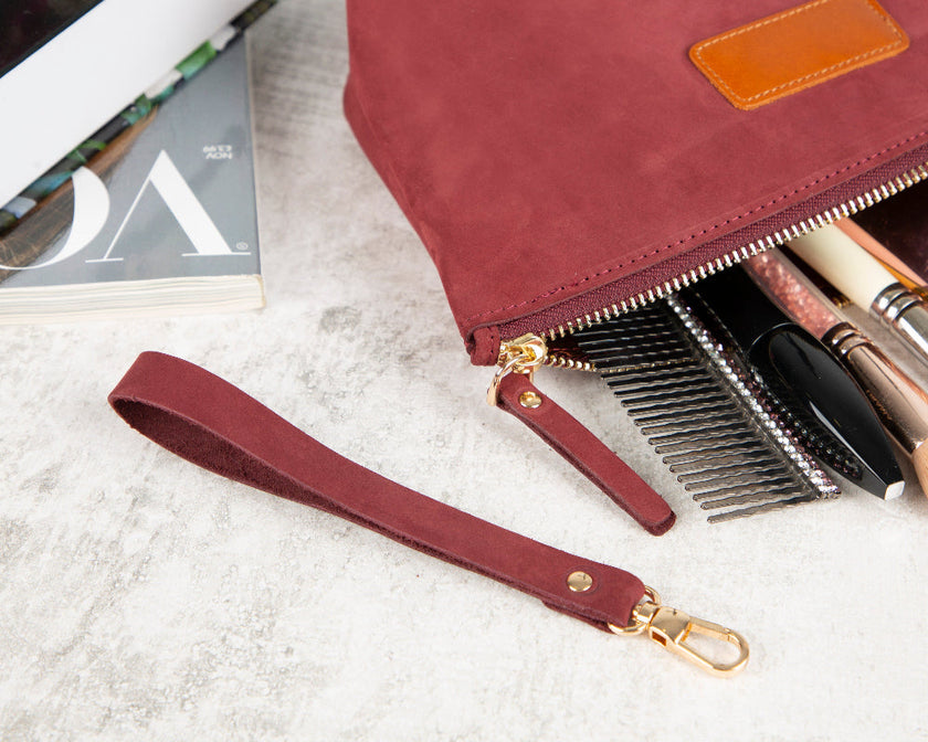 Vira Leather Makeup Bag