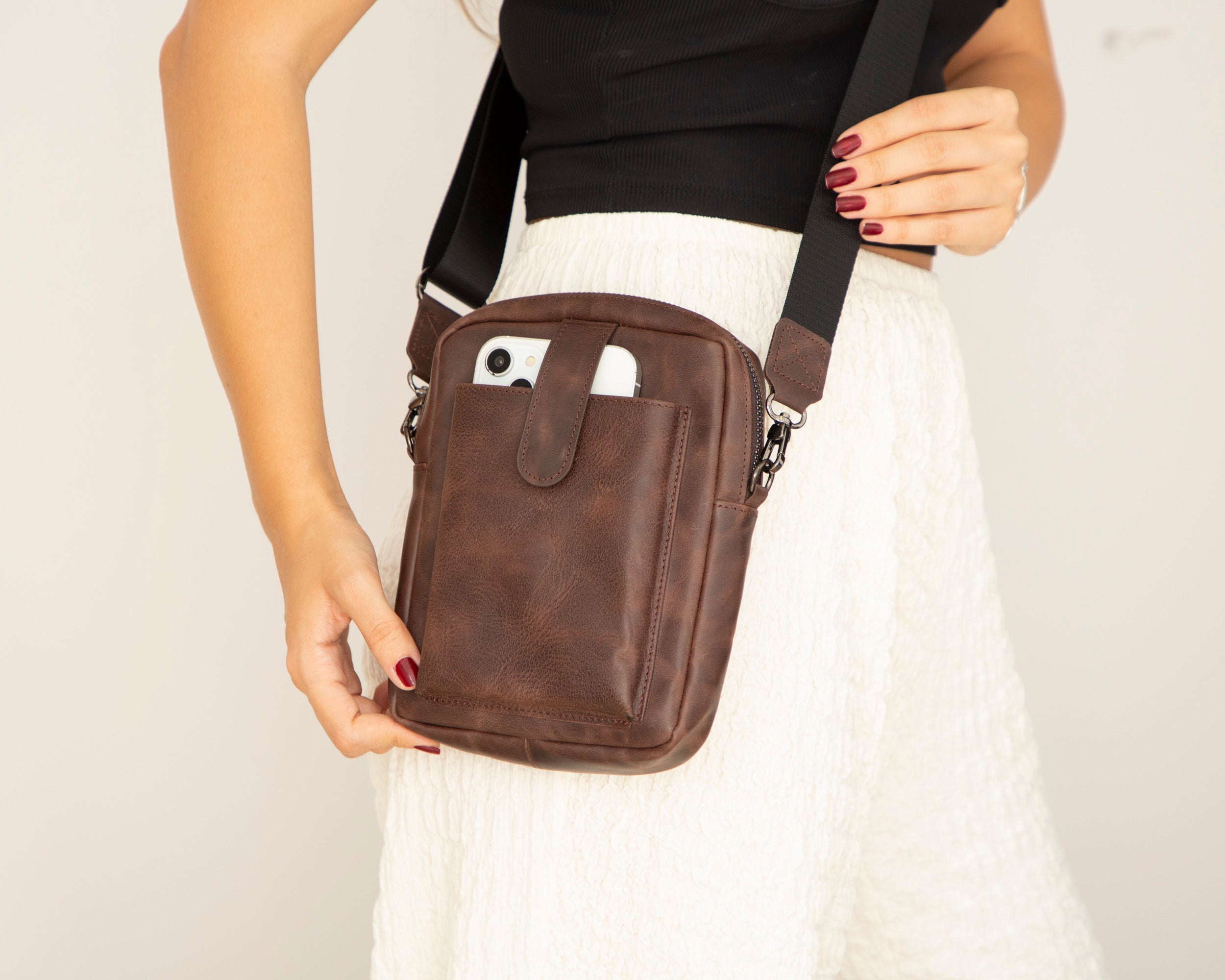 Clup Leather Crossbody Bag
