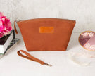 Vira Leather Makeup Bag