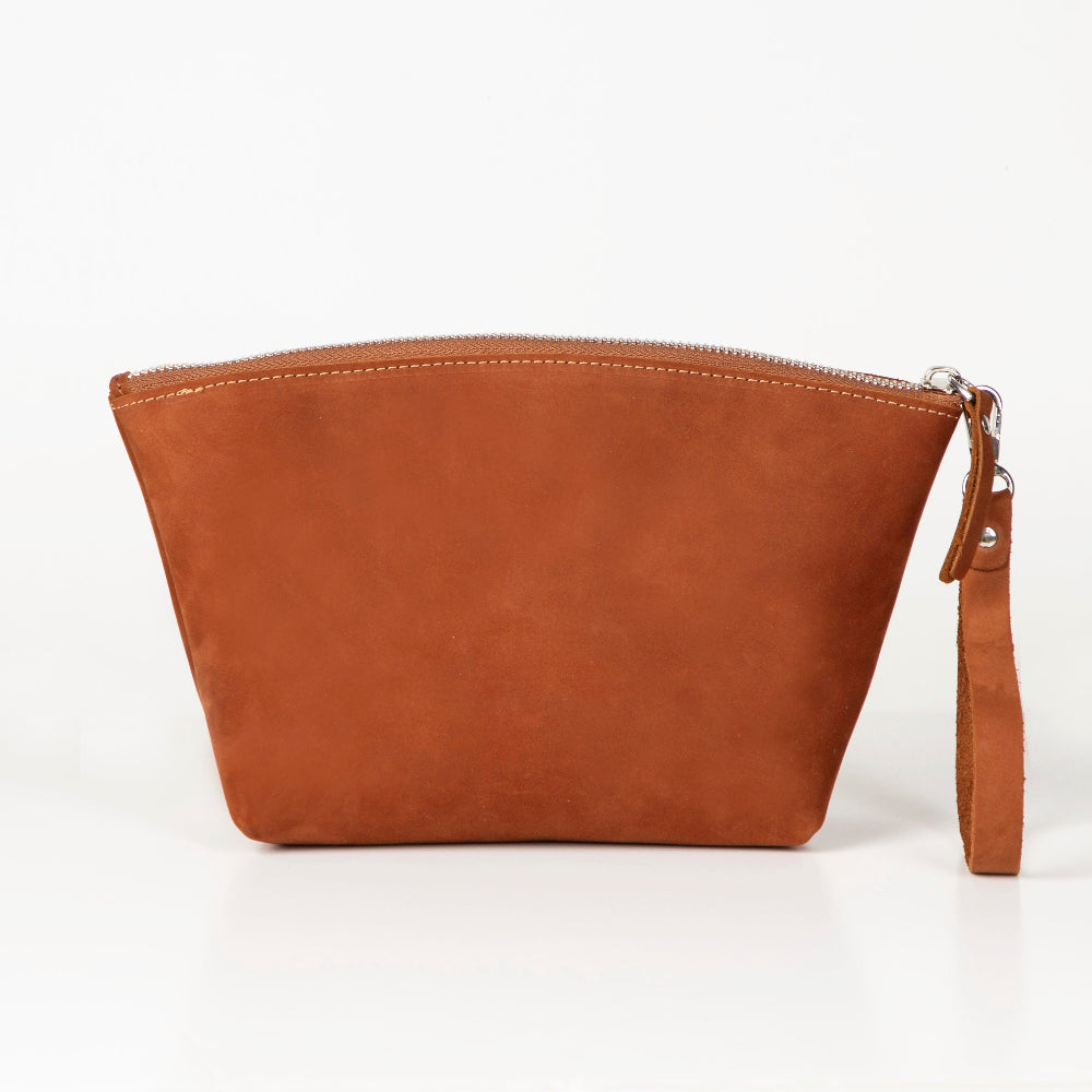 Vira Leather Makeup Bag