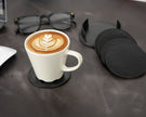Solces Cup Leather Coaster Set