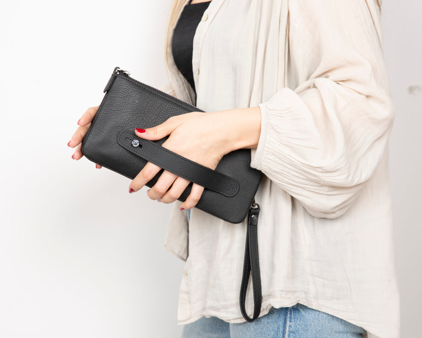 Vibe Leather Clutch Bag
