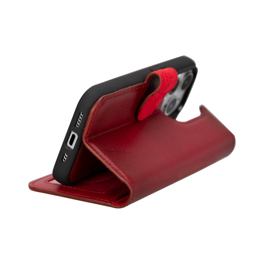 iPhone 16 Pro Max Leather Detachable Wallet Case