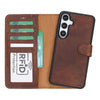 Samsung Galaxy S25 Detachable Leather Wallet Case