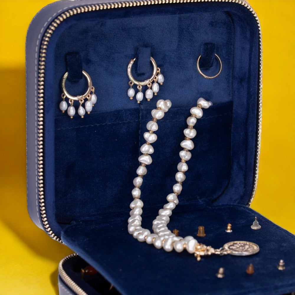 Kate Leather Jewelry Box, Medium