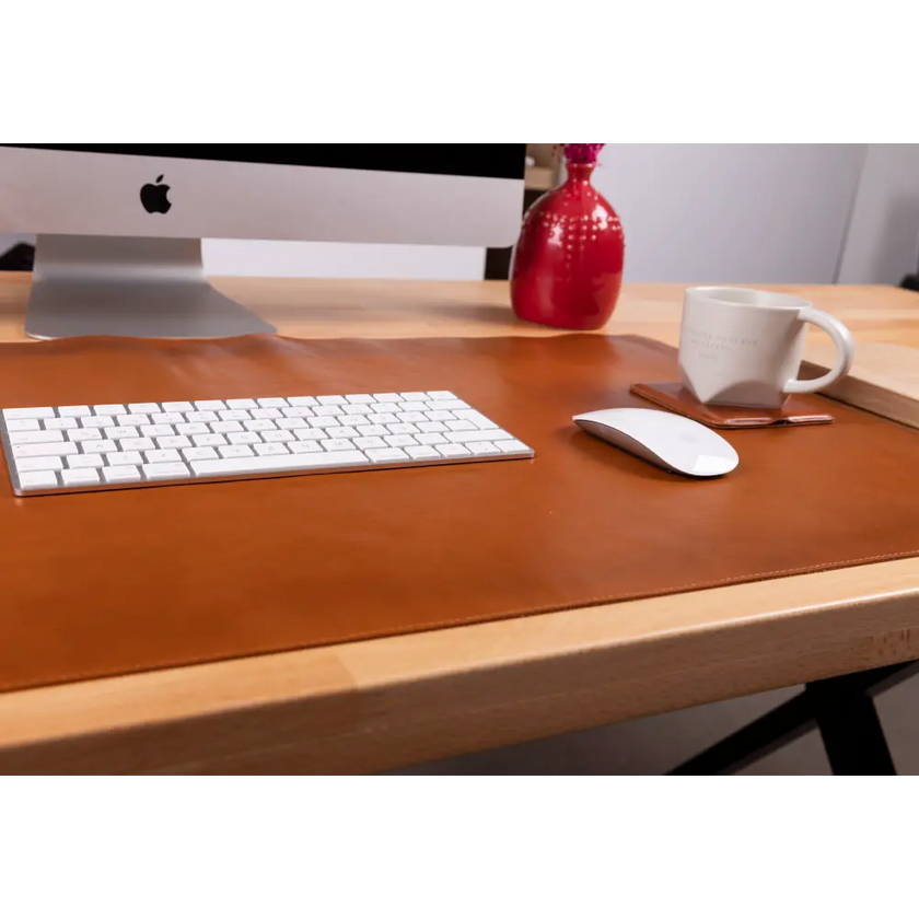 Natural Leather Desk Mat (37 cm x 80 cm)
