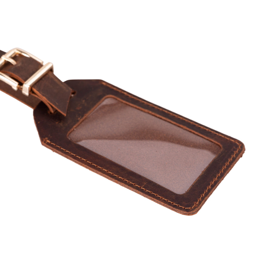 Enara Leather Luggage Tag