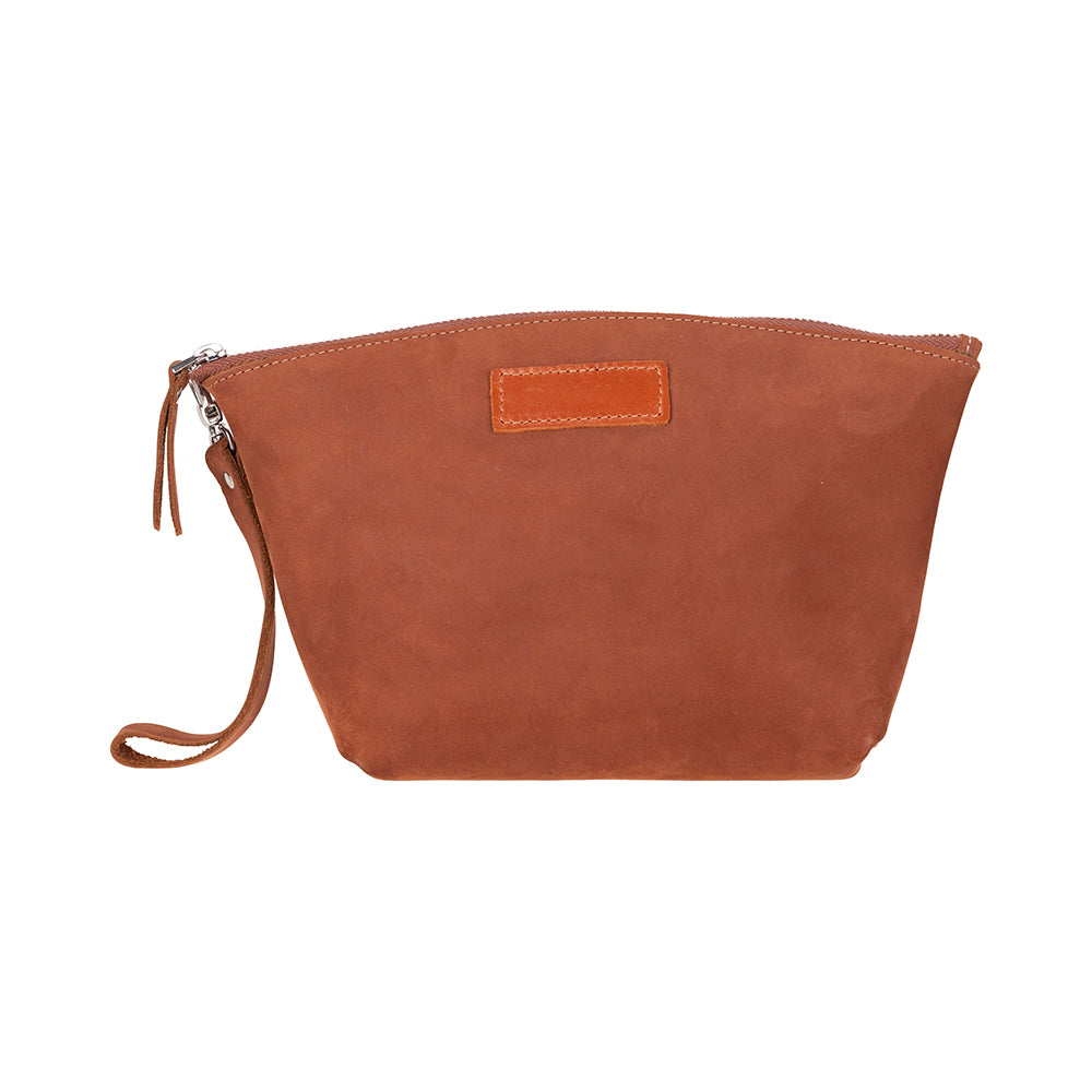 Vira Leather Makeup Bag