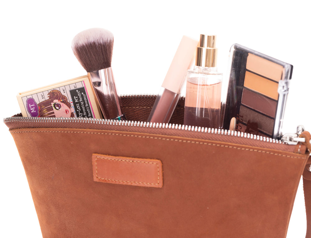 Vira Leather Makeup Bag