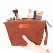 Vira Leather Makeup Bag