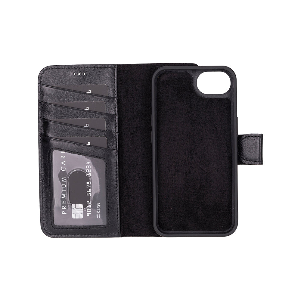 iPhone 16E Detachable Leather Wallet Case
