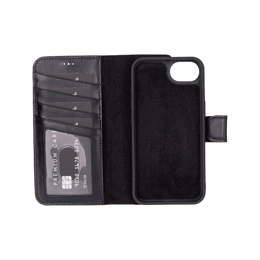 iPhone 16E Detachable Leather Wallet Case