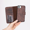 iPhone 16E Detachable Leather Wallet Case
