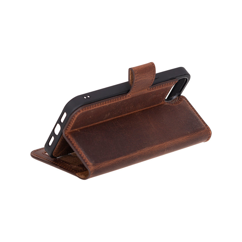 iPhone 16E Detachable Leather Wallet Case