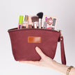 Vira Leather Makeup Bag