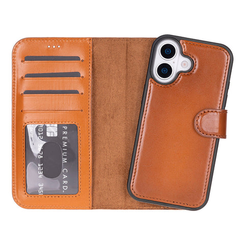 iPhone 17 Leather Detachable Wallet Case
