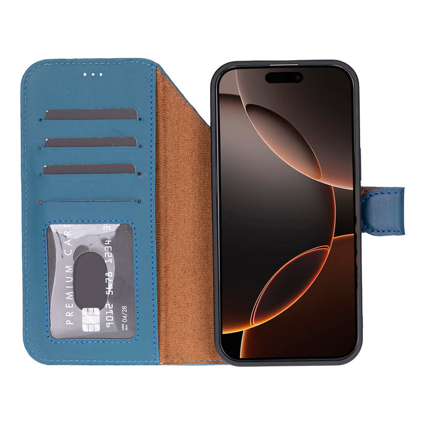 iPhone 17 Pro Leather Detachable Wallet Case