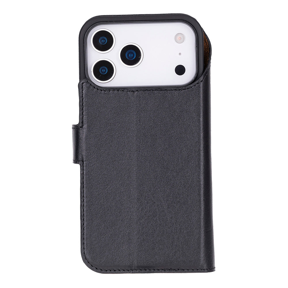 iPhone 17 Pro Leather Detachable Wallet Case