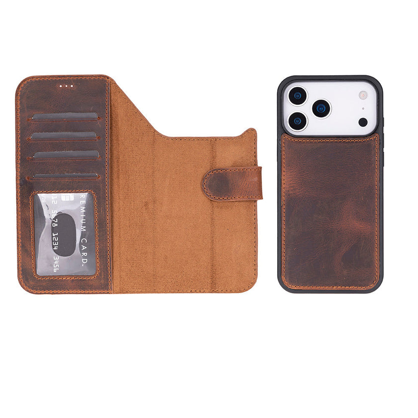 iPhone 17 Pro Max Leather Detactable Case
