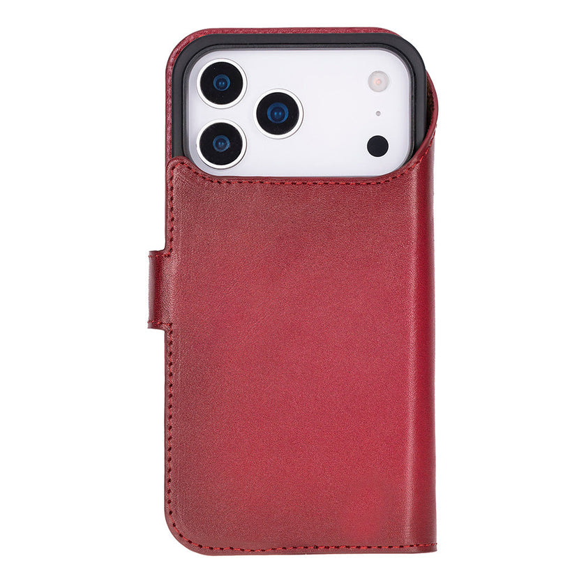 iPhone 17 Pro Leather Detachable Wallet Case