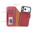 iPhone 17 Pro Leather Detachable Wallet Case