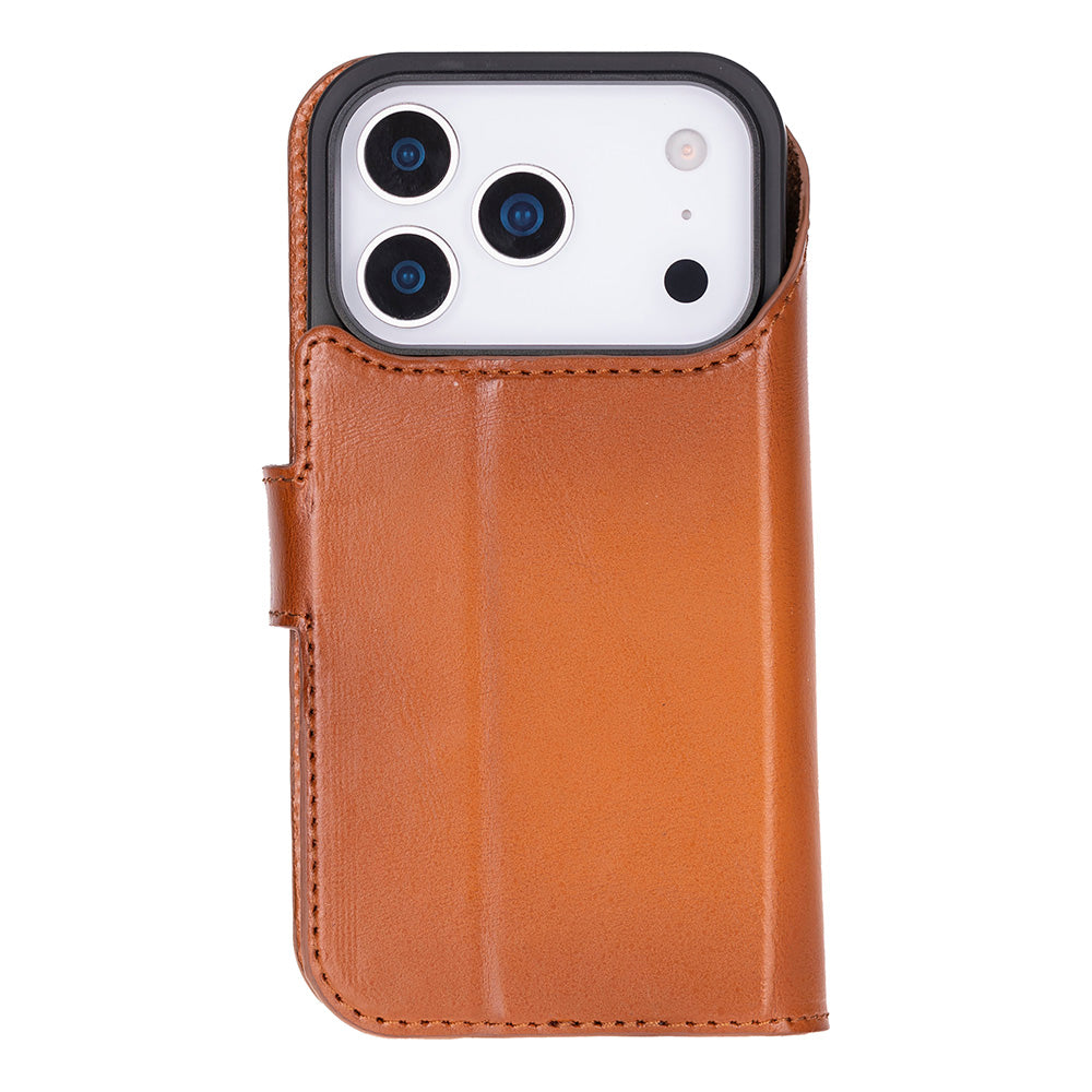iPhone 17 Pro Leather Detachable Wallet Case