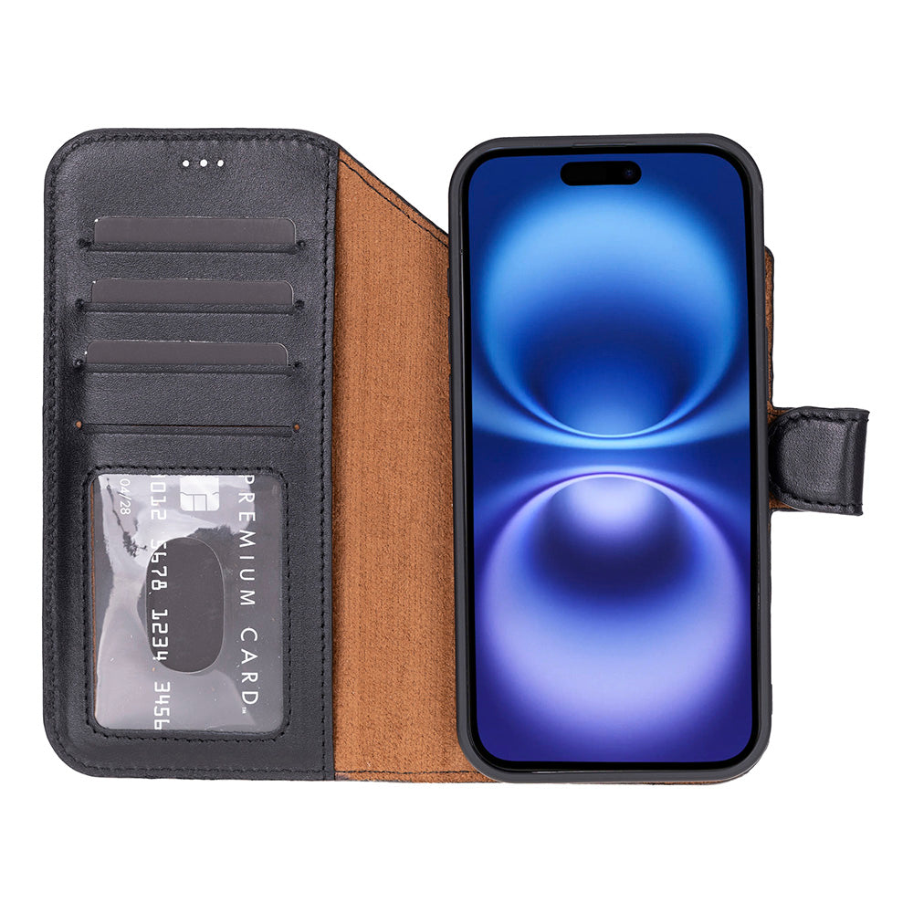 iPhone 17 Air Leather Detachable Wallet Case