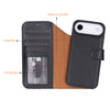 iPhone 17 Air Leather Detachable Wallet Case