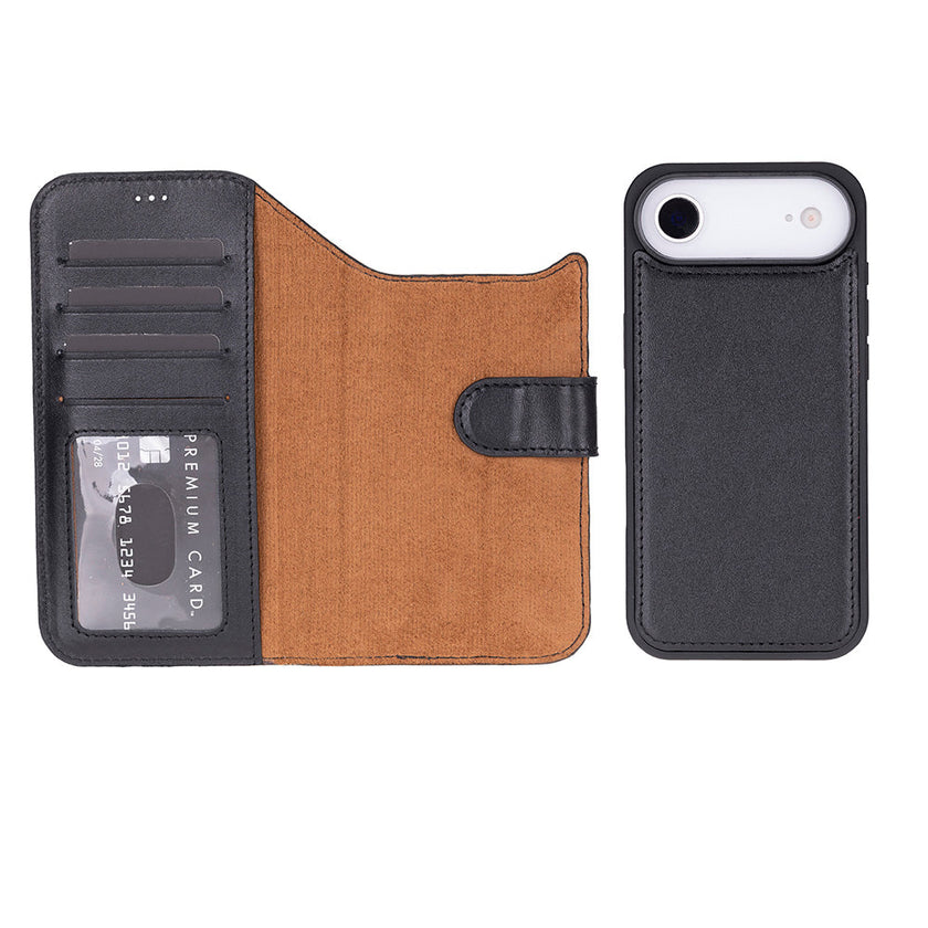 iPhone 17 Air Leather Detachable Wallet Case