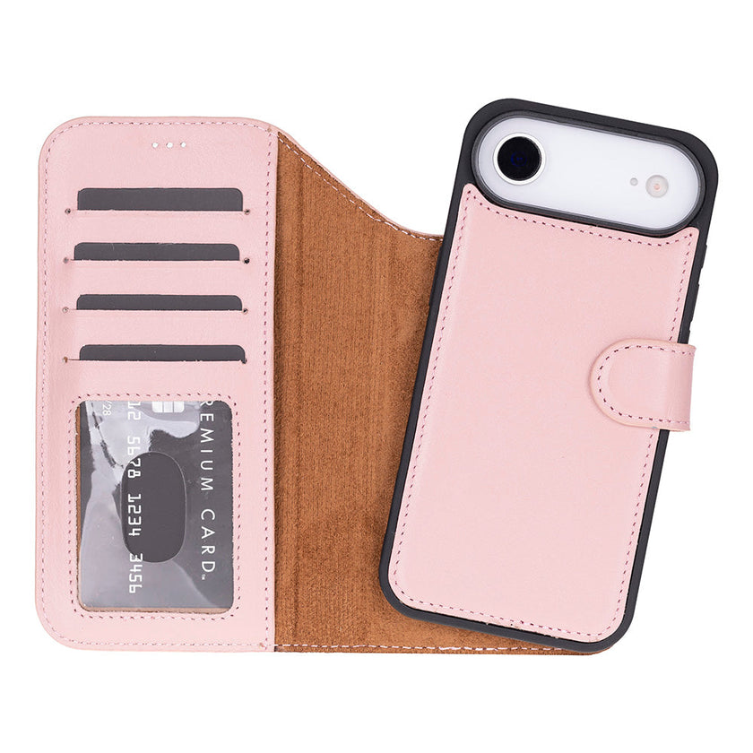 iPhone 17 Air Leather Detachable Wallet Case