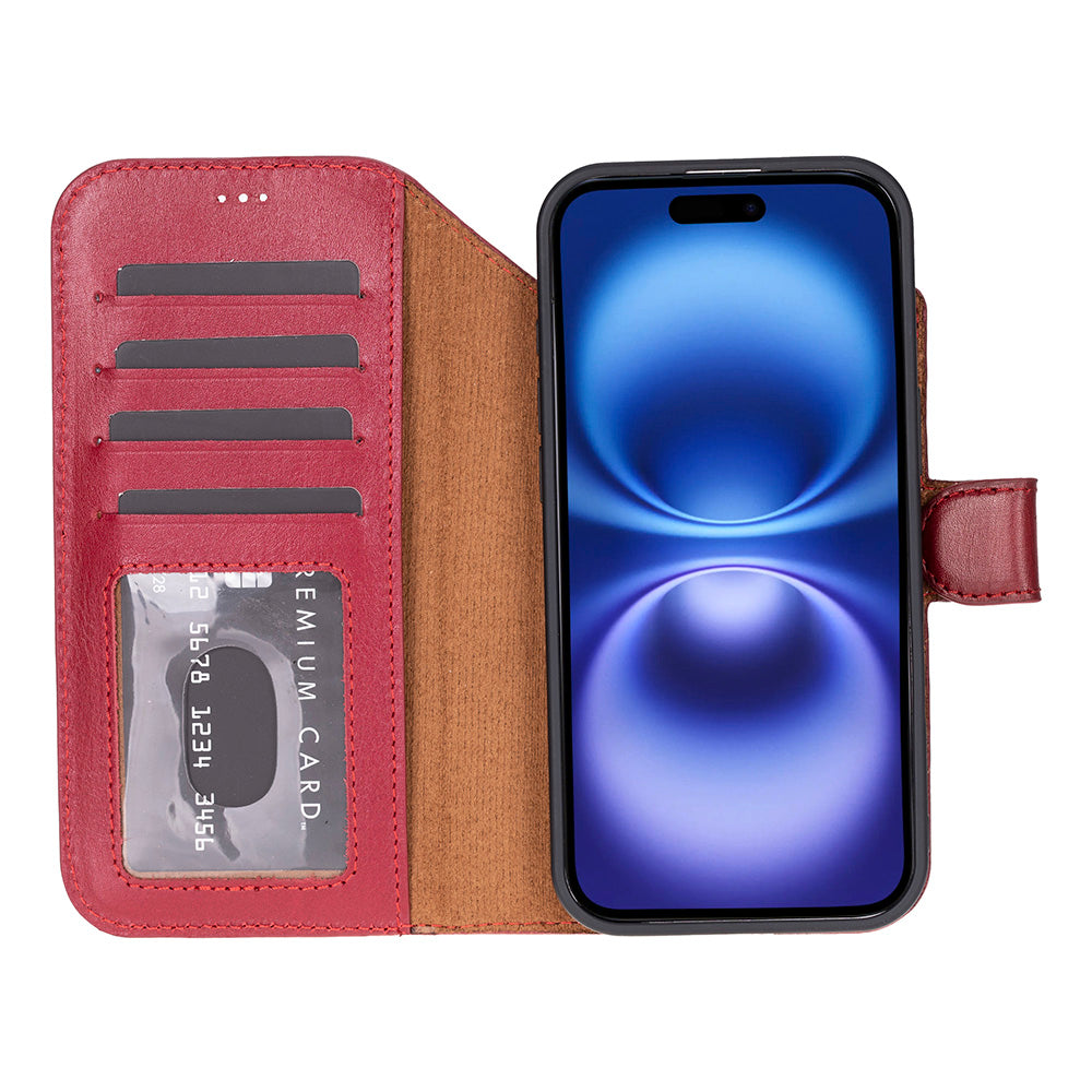 iPhone 17 Air Leather Detachable Wallet Case