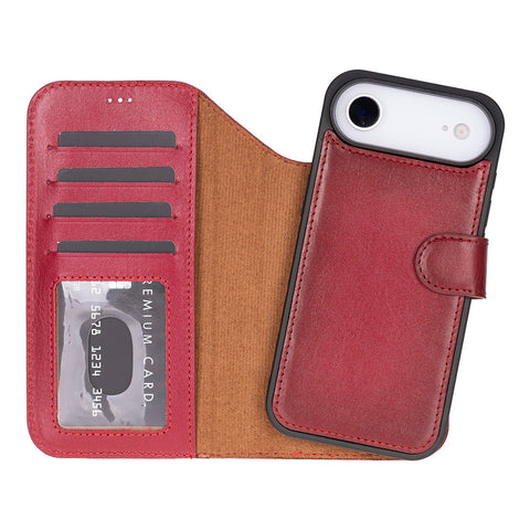 iPhone 17 Air Leather Detachable Wallet Case