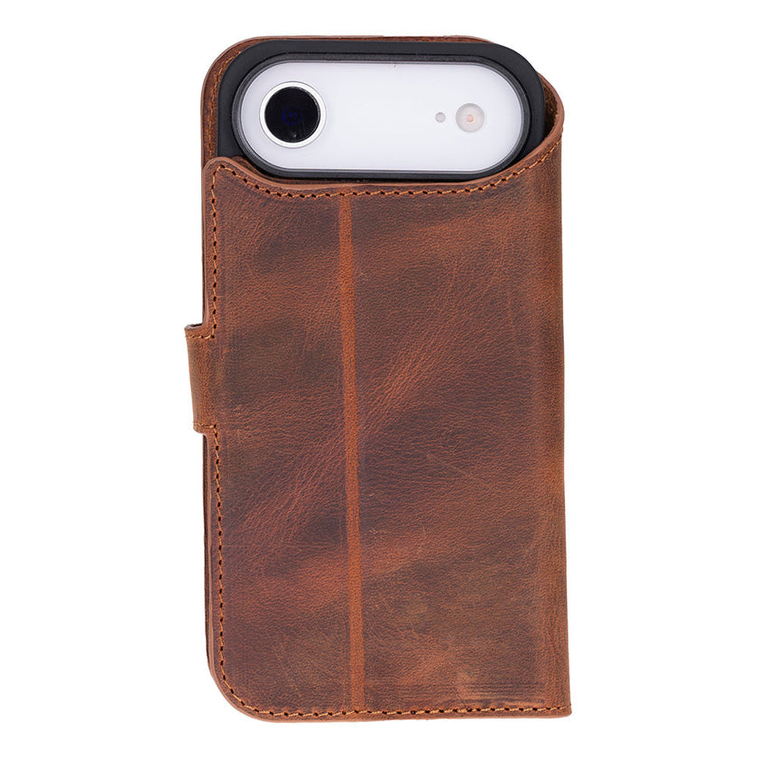 iPhone 17 Air Leather Detachable Wallet Case
