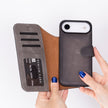 iPhone 17 Air Leather Detachable Wallet Case
