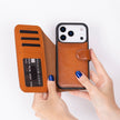 iPhone 17 Pro Leather Detachable Wallet Case