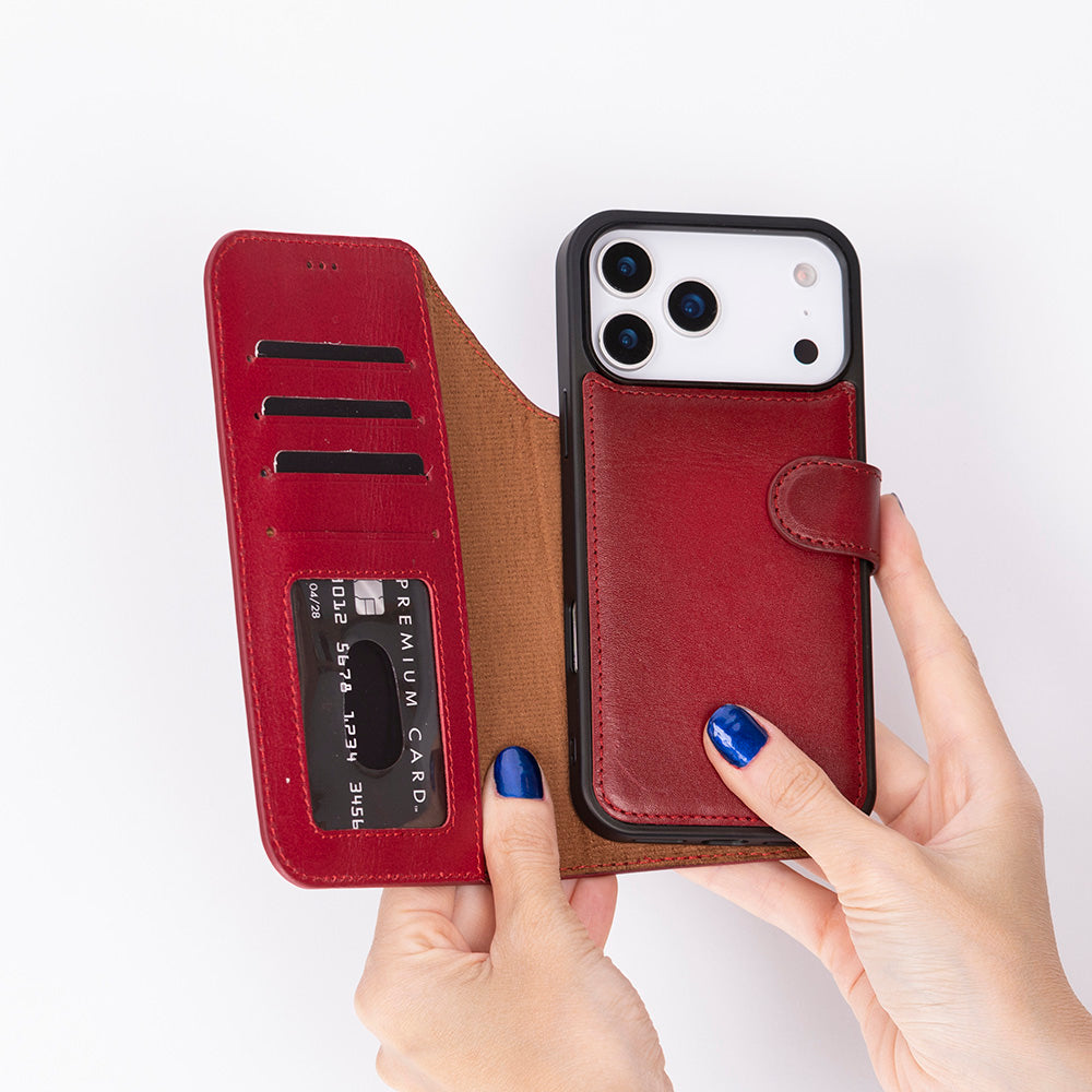 iPhone 17 Pro Max Leather Detactable Case