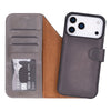 iPhone 17 Pro Leather Detachable Wallet Case