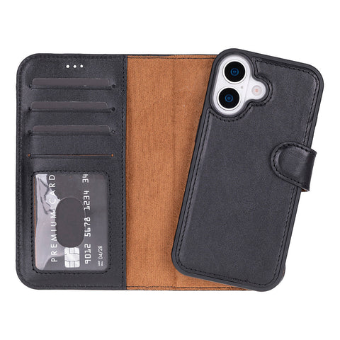 iPhone 17 Leather Detachable Wallet Case