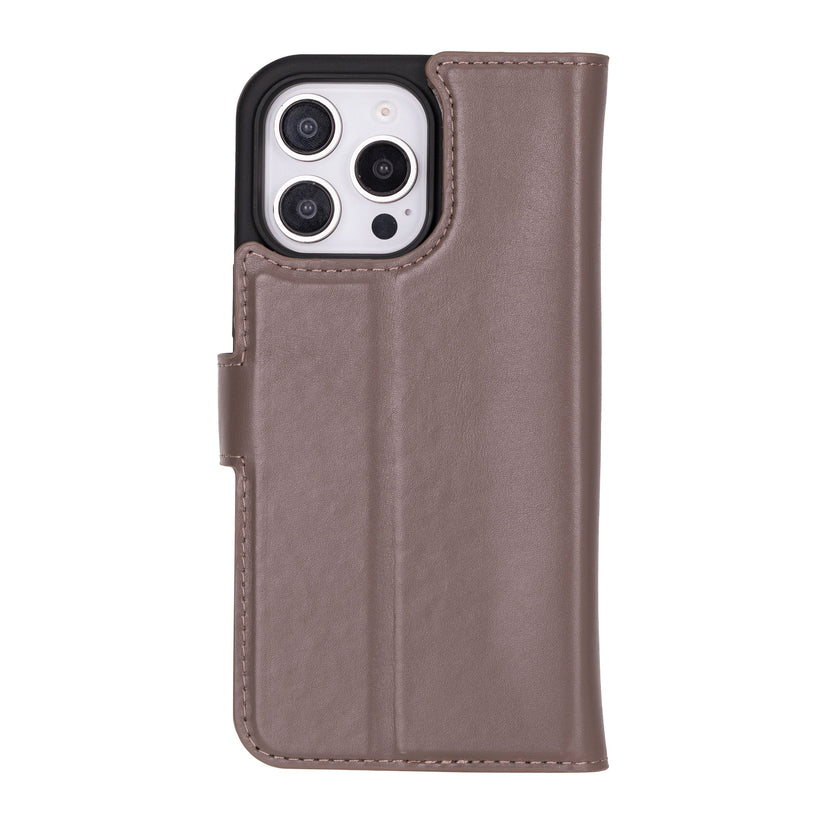 iPhone 16 Pro Max Leather Detachable Wallet Case