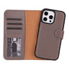 iPhone 16 Pro Detachable Leather Wallet Case