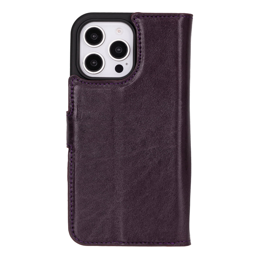 iPhone 16 Pro Detachable Leather Wallet Case